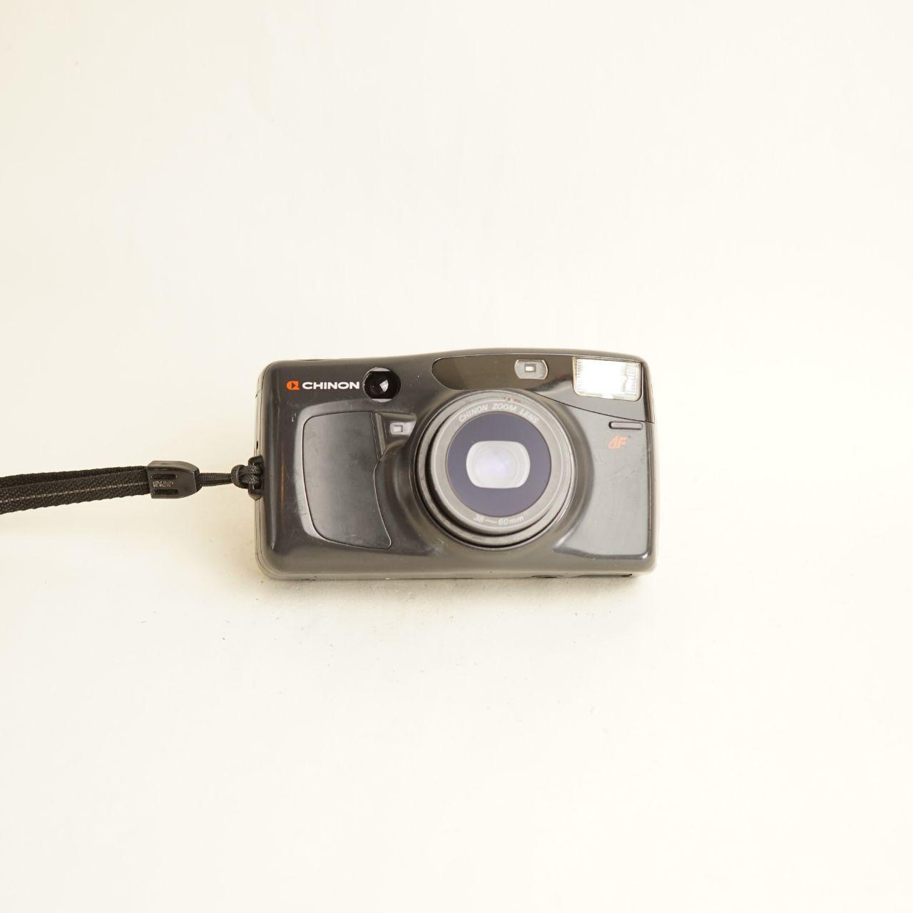 Chinon Pocket Zoom Film Camera | 35mm Point & Shoot | Tested & Working | Grey