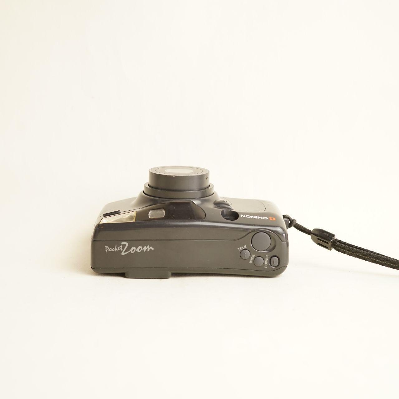 Chinon Pocket Zoom Film Camera | 35mm Point & Shoot | Tested & Working | Grey