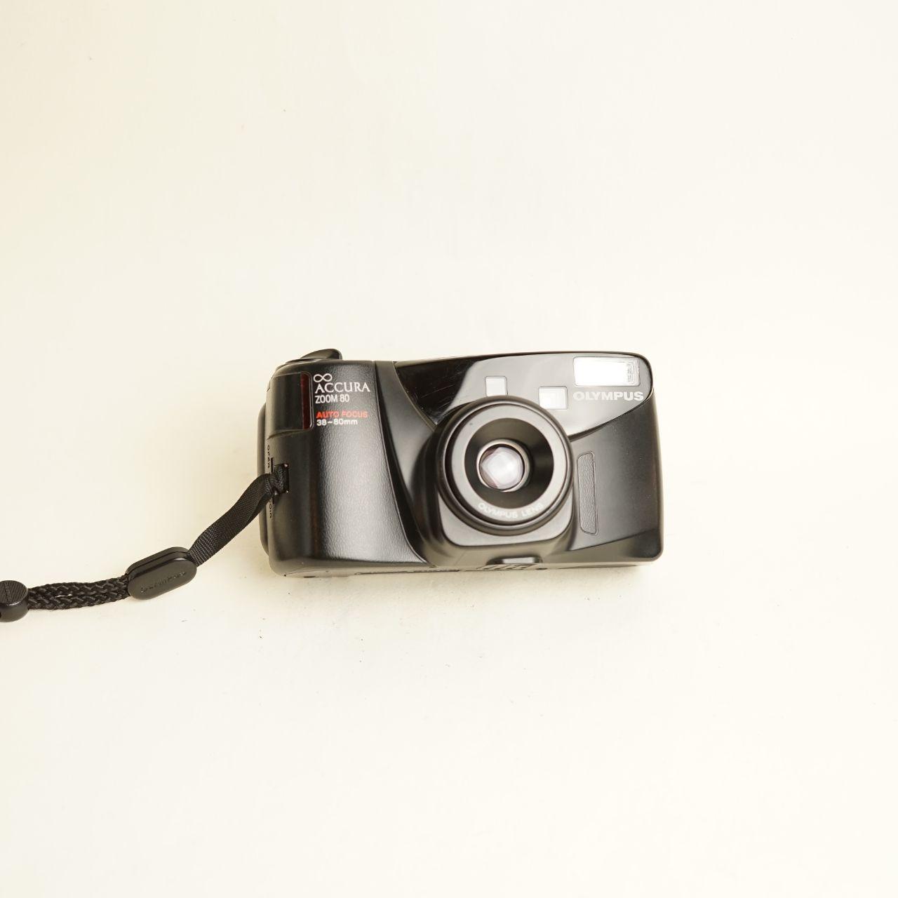 Olympus Infinity Accura Zoom 80 Film Camera | 35mm Point & Shoot | Tested & Working | Black