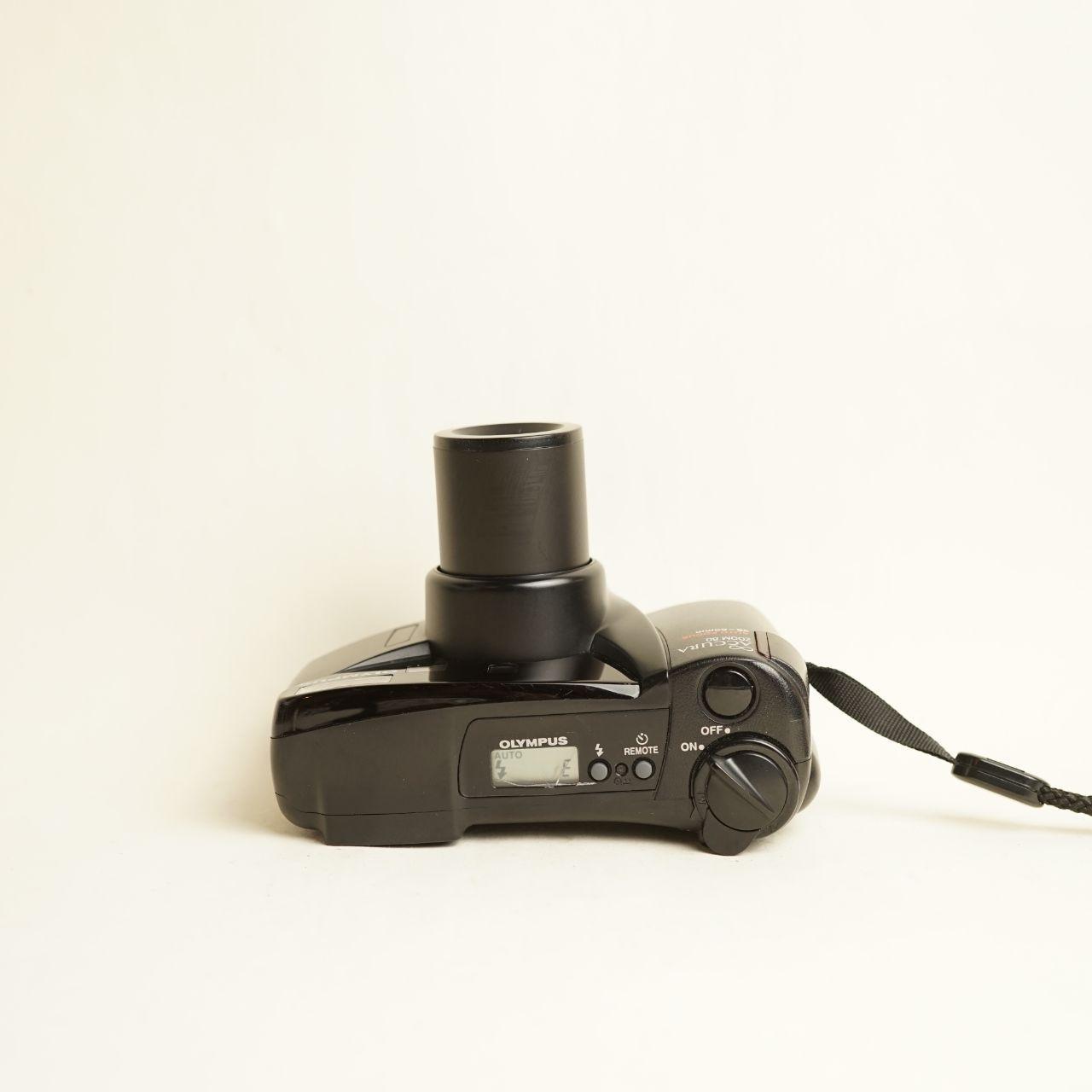 Olympus Infinity Accura Zoom 80 Film Camera | 35mm Point & Shoot | Tested & Working | Black
