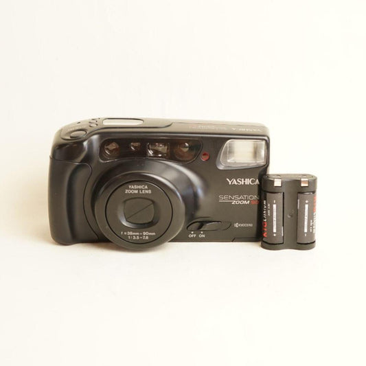 Yashica Sensation Zoom 90 Film Camera | 35mm Point & Shoot | Tested & Working | Black