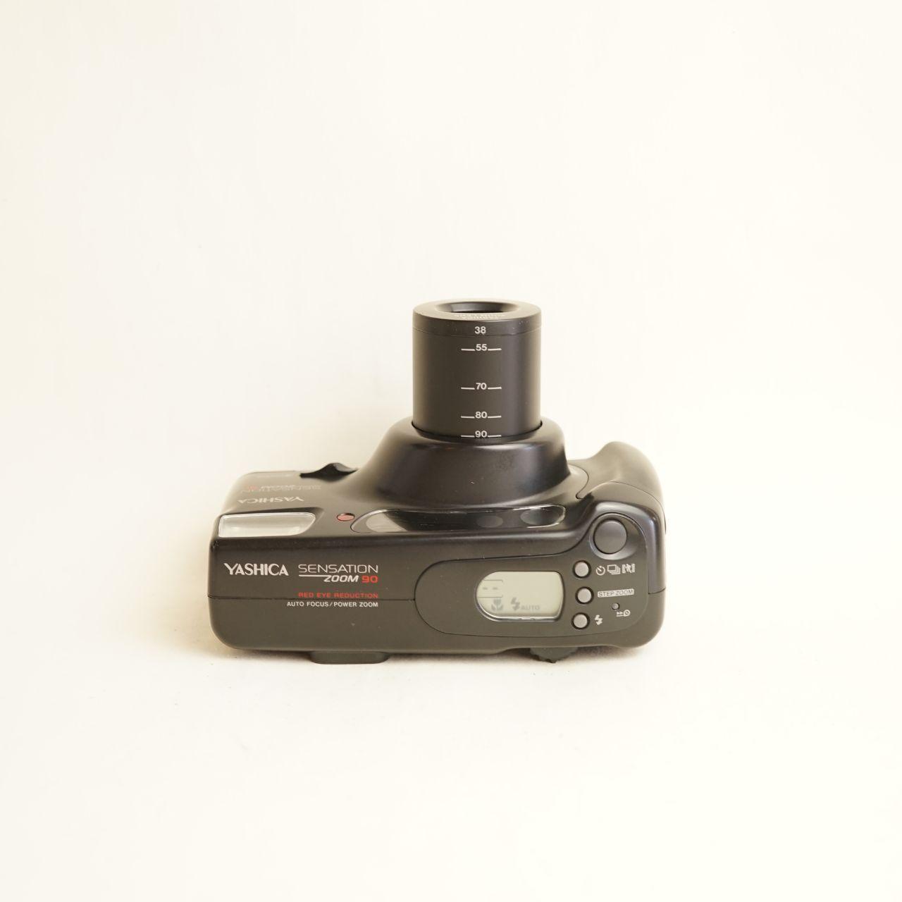 Yashica Sensation Zoom 90 Film Camera | 35mm Point & Shoot | Tested & Working | Black