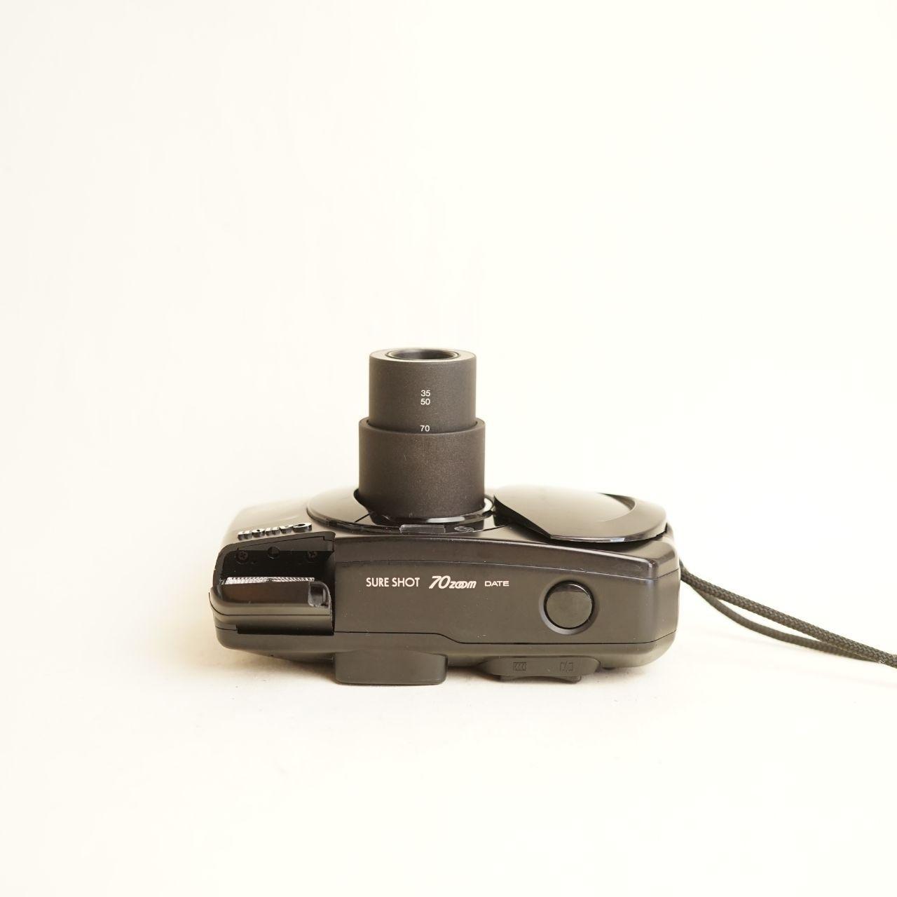 Canon Sure Shot 70 Zoom Film Camera | 35mm Point & Shoot | Tested & Working | Black