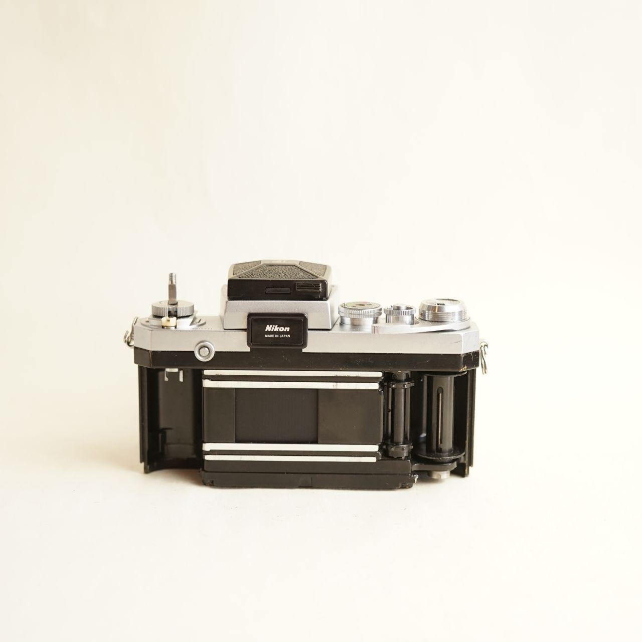 Nikon F SLR Film Camera + Nikon 28mm f/3.5 Lens + Waist-Level Viewfinder | 35mm SLR | Tested & Working | Silver & Black