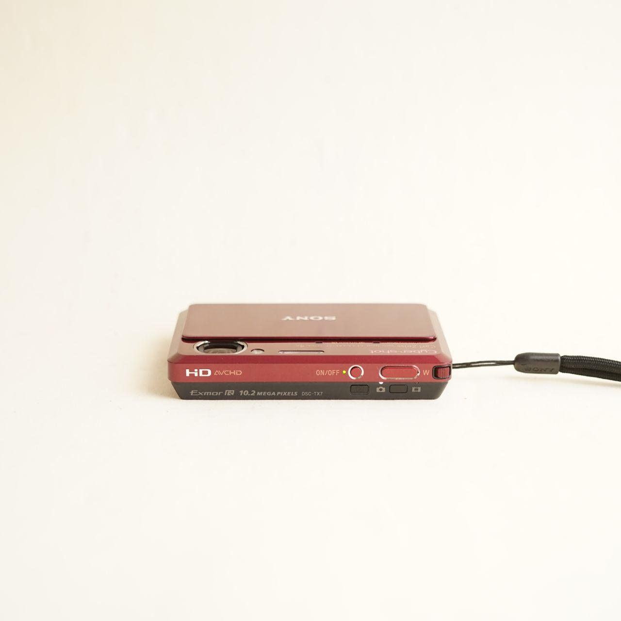 Sony Cyber-shot DSC-TX7 Digital Camera | 10.2MP | Tested & Working | Red