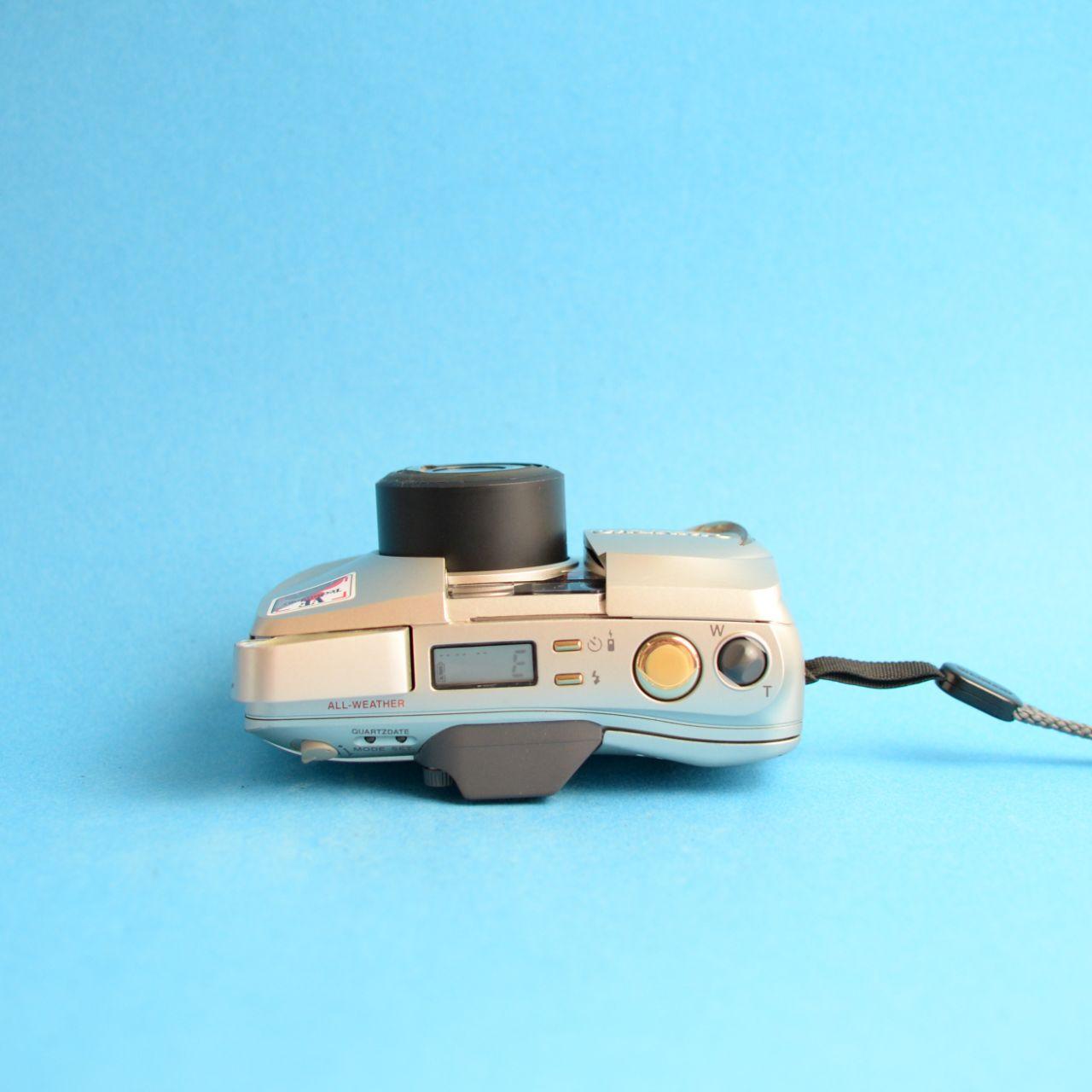 Olympus Infinity Stylus Zoom 140 Deluxe Film Camera | 35mm Point & Shoot | Tested & Working | Gold