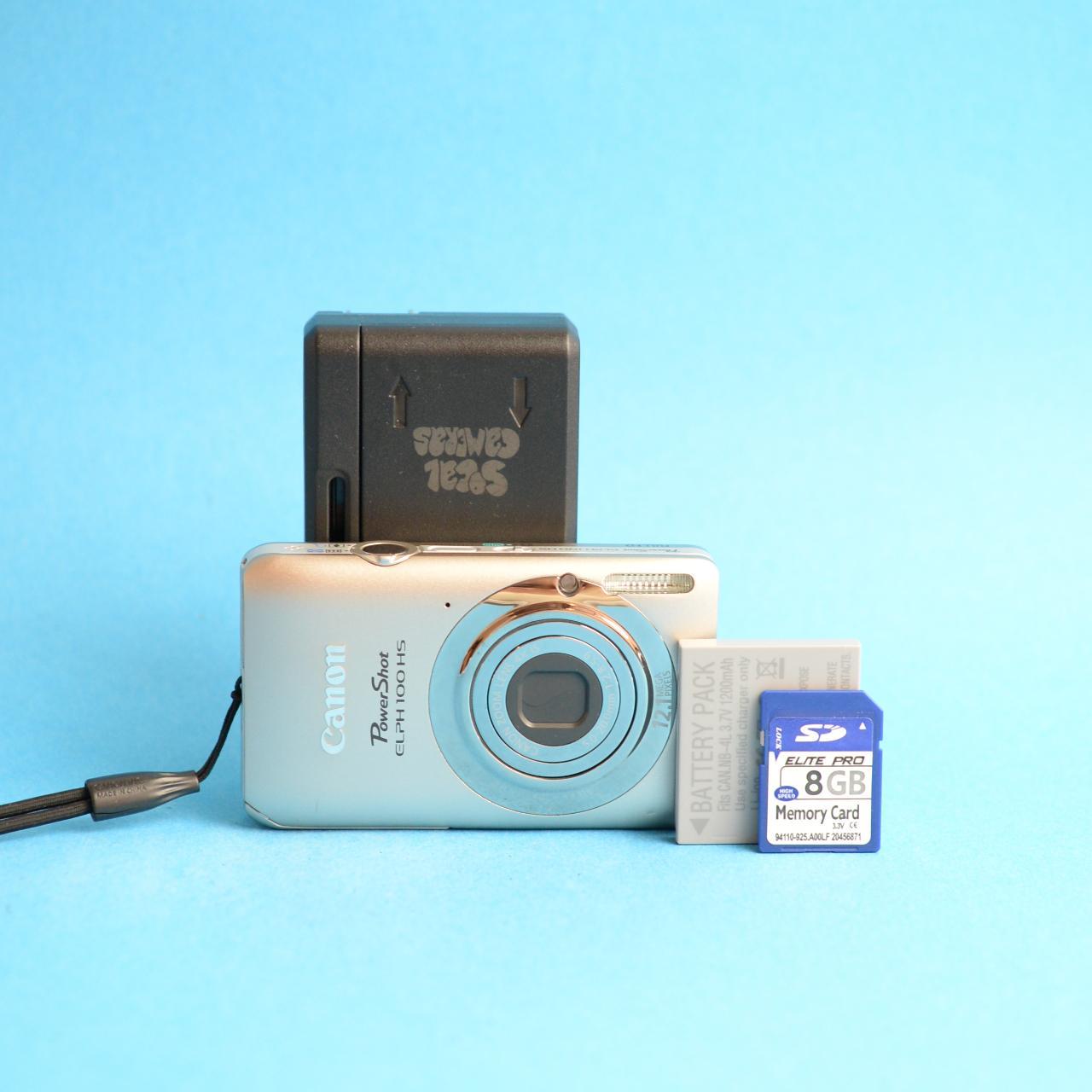 Canon PowerShot ELPH 100 HS Digital Camera | 12.1MP | Tested & Working | Silver
