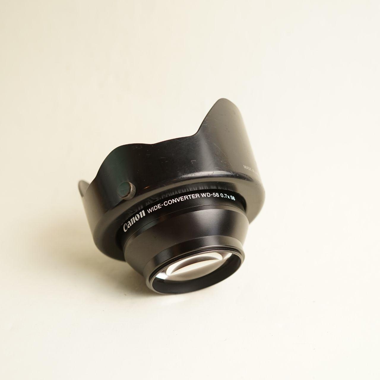 Canon WD-58 Wide Converter Lens | 0.7x 58mm | Tested & Working | Black