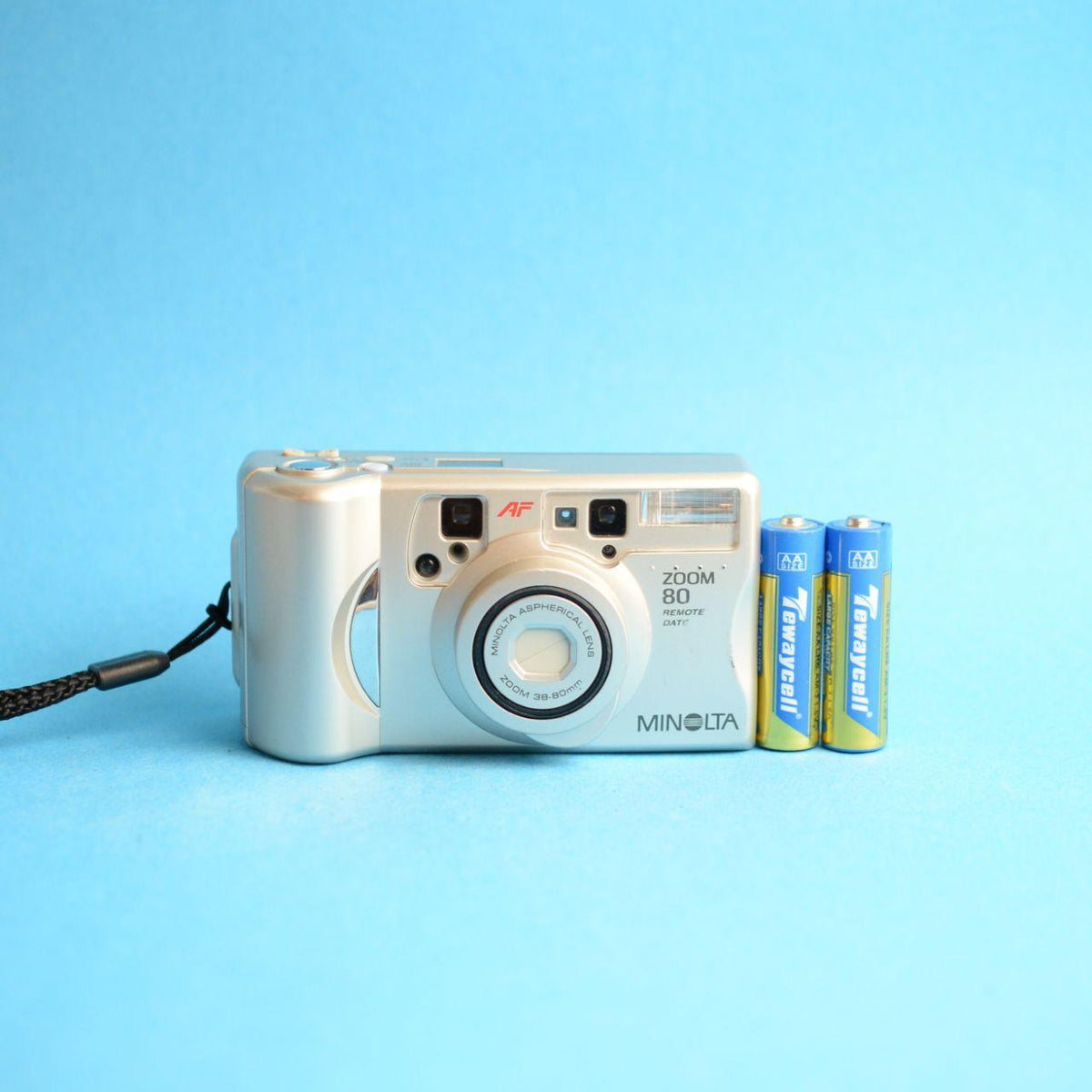 Minolta Zoom 80 Film Camera | 35mm Point & Shoot | Tested & Working | Silver