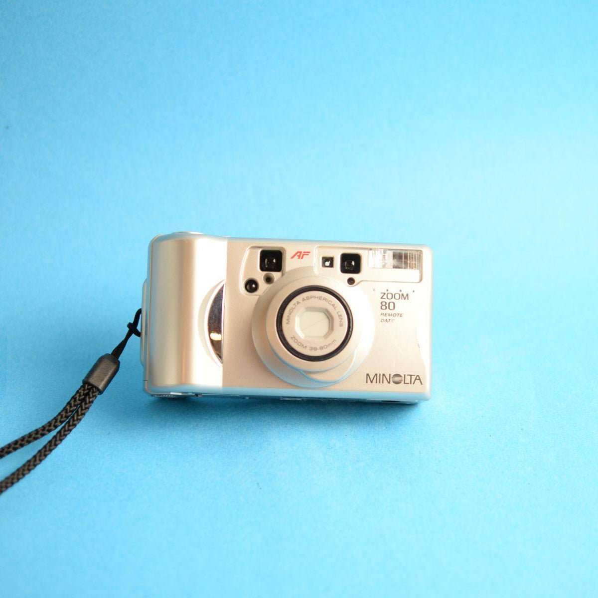 Minolta Zoom 80 Film Camera | 35mm Point & Shoot | Tested & Working | Silver