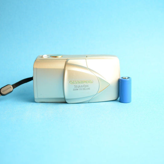 Olympus Stylus Epic Zoom 115 Deluxe Film Camera | 35mm Point & Shoot | Read Description | Gold