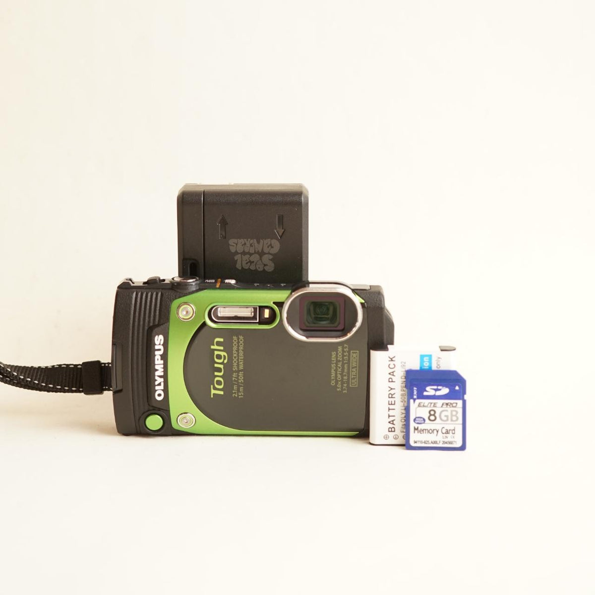 Olympus Stylus TG-870 Digital Camera | 16MP | Tested & Working | Black & Green