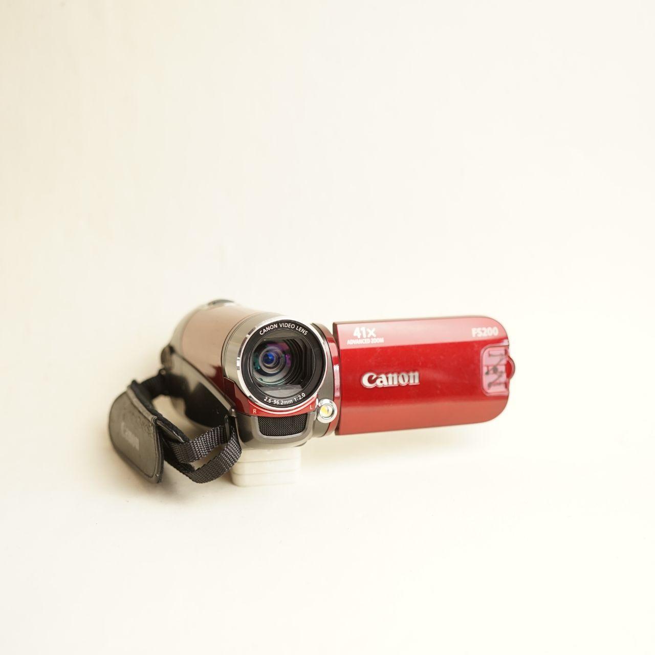 Canon FS200 Digital Camcorder | Standard Definition | Tested & Working | Red