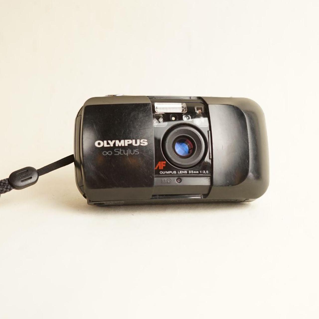 Olympus Infinity Stylus Film Camera | 35mm Point & Shoot | Tested & Working | Black