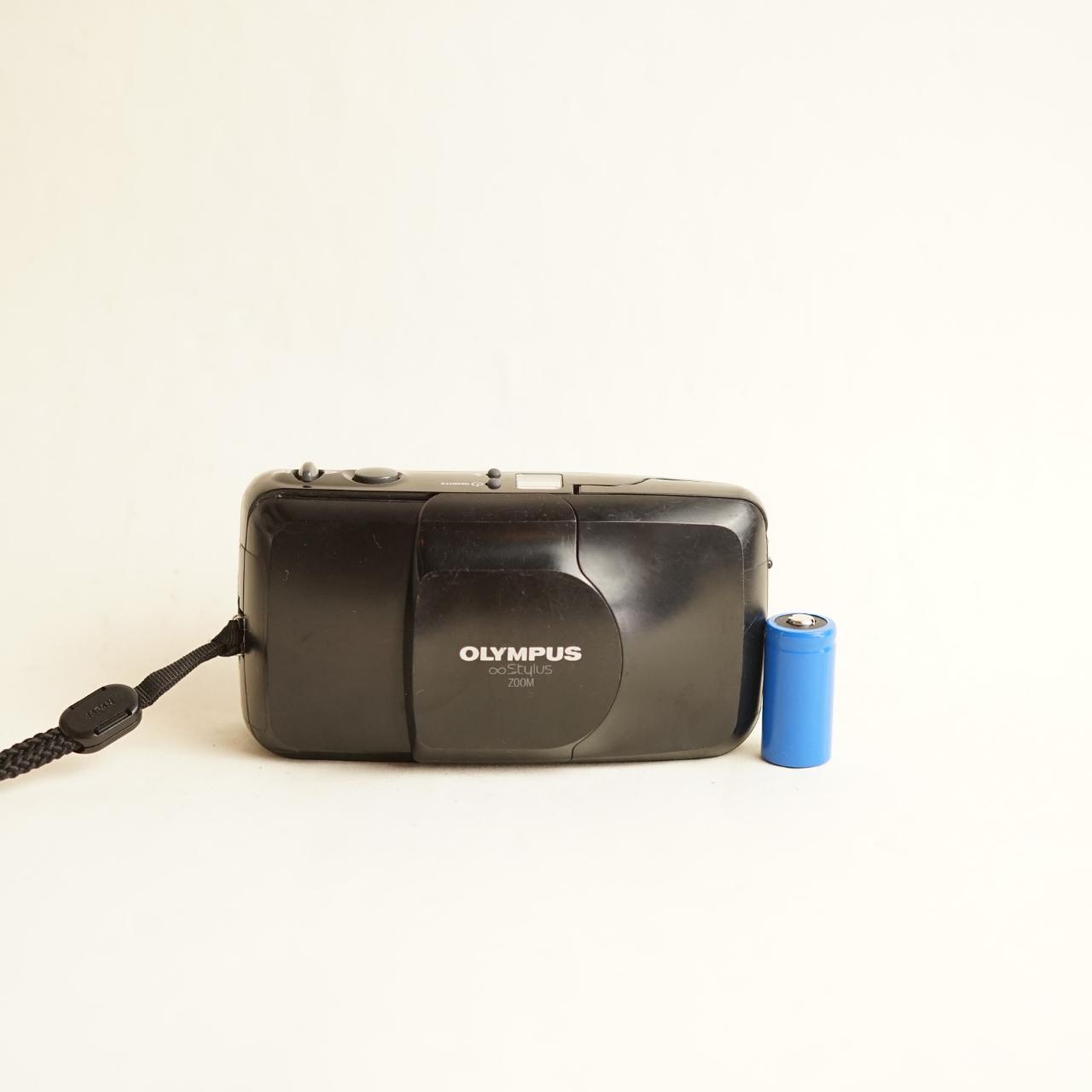 Olympus Infinity Stylus Zoom Film Camera | 35mm Point & Shoot | Tested & Working | Black