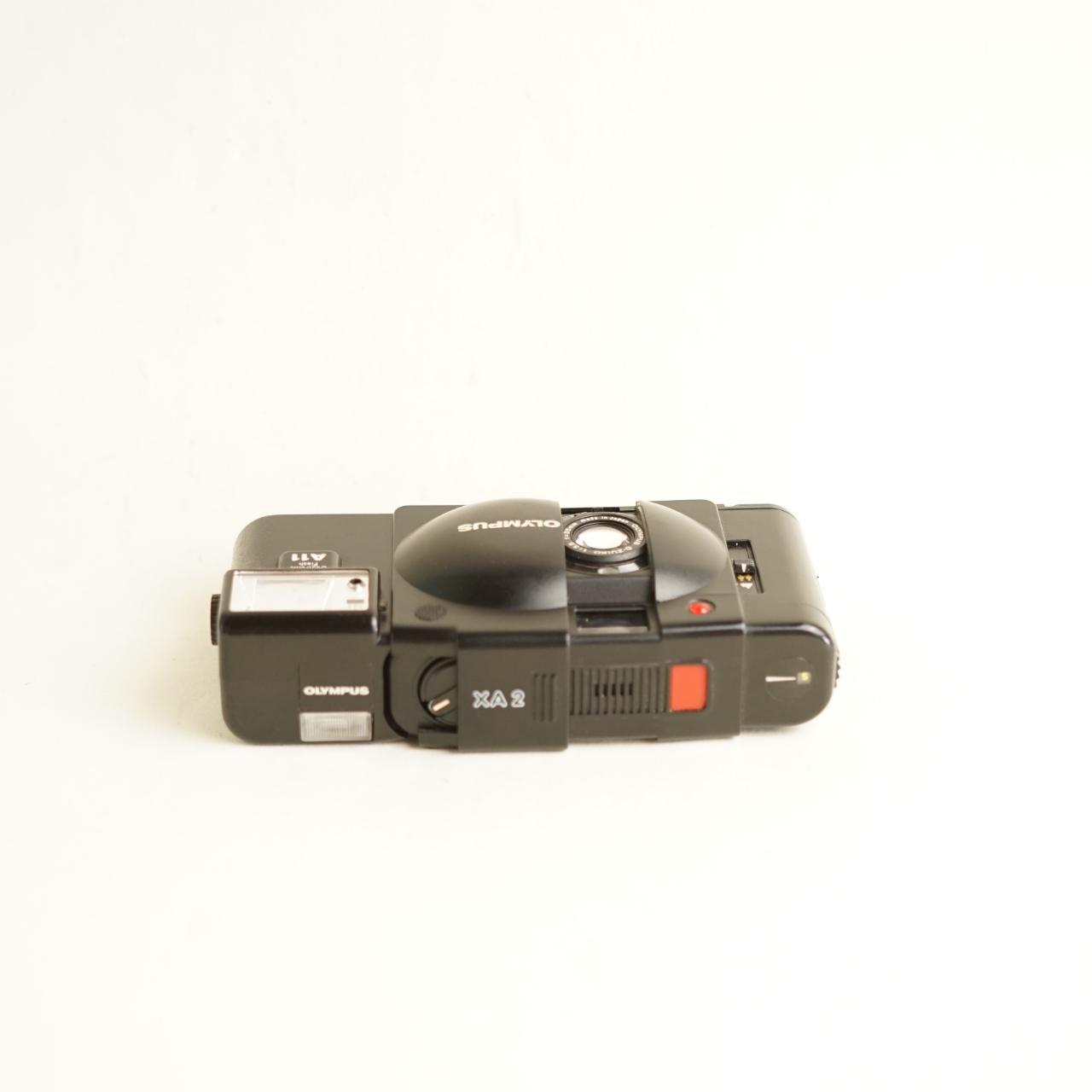 Olympus XA2 Film Camera w/ A11 Electronic Flash | 35mm Point & Shoot | Tested & Working | Black