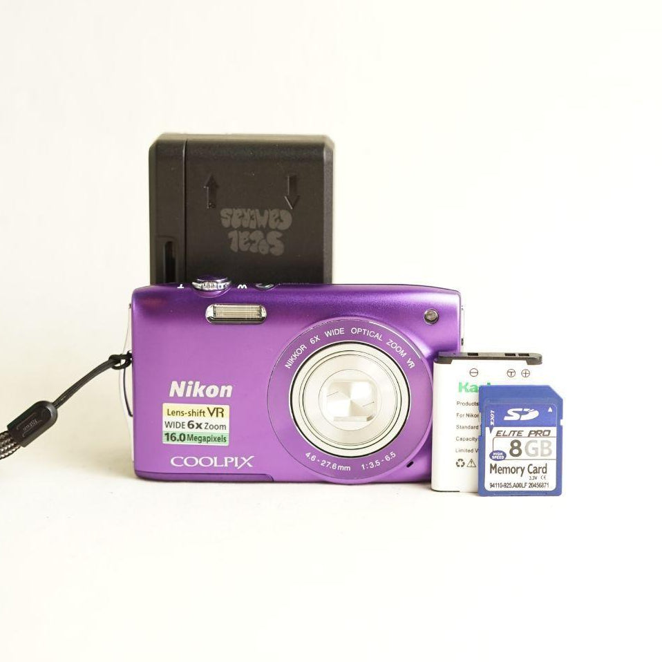 Nikon Coolpix S3300 Digital Camera | 16.0MP | Tested & Working | Purple