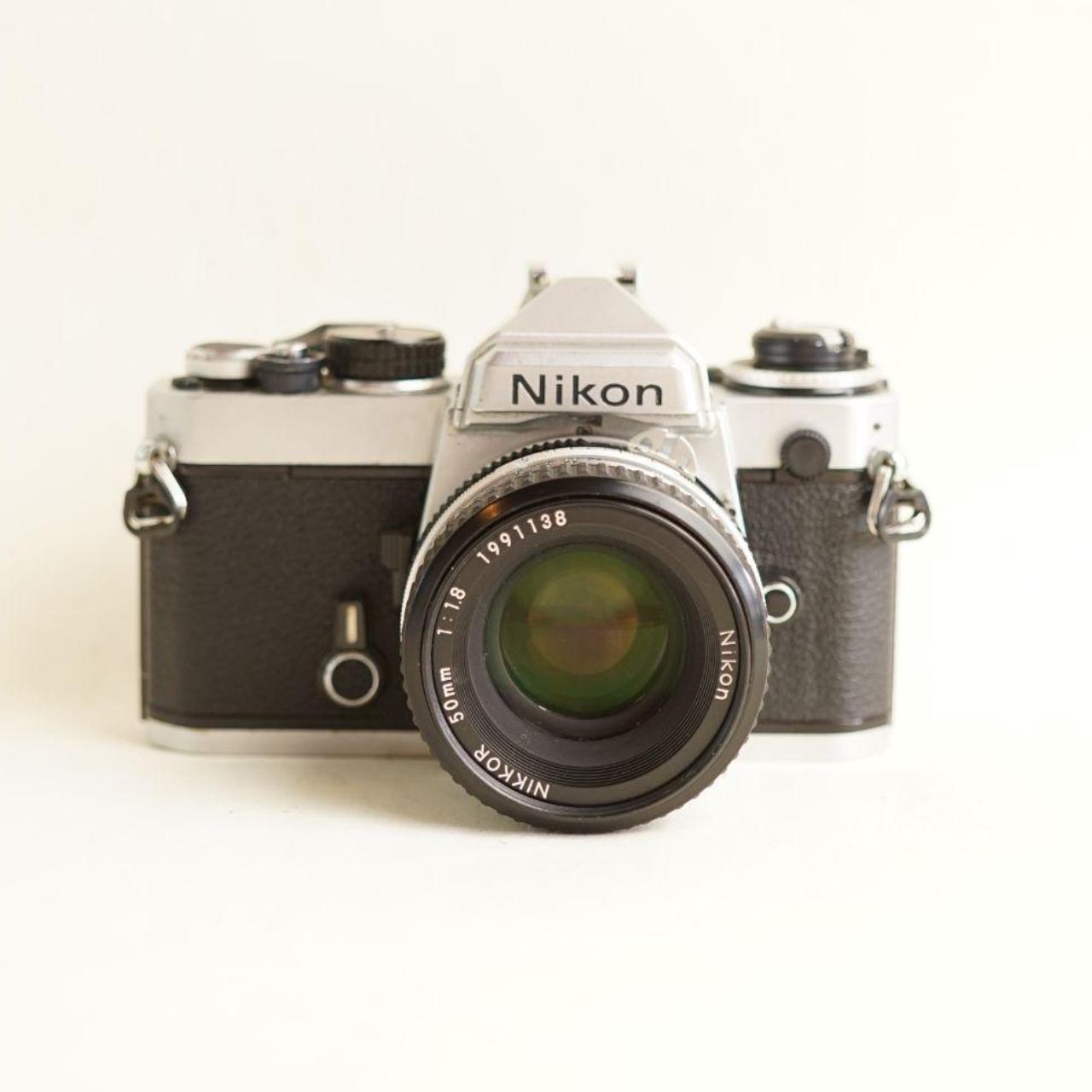 Nikon FE Film Camera | 35mm SLR | Tested & Working | Silver & Black