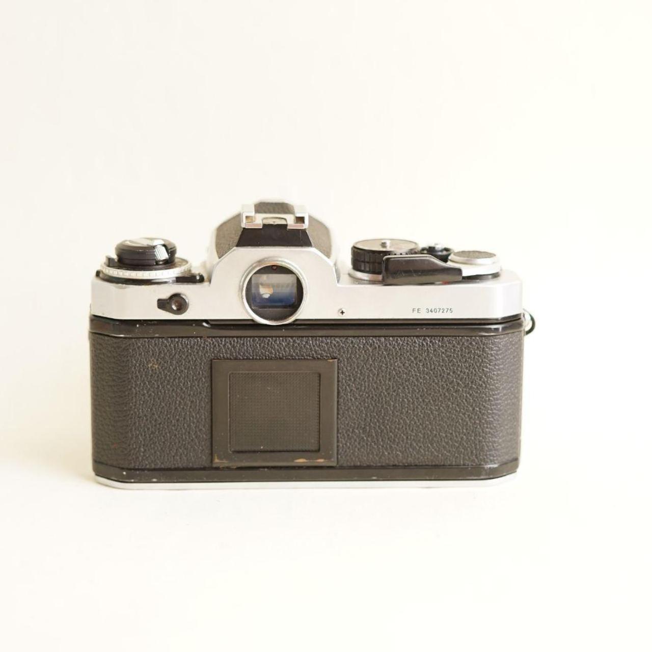 Nikon FE Film Camera | 35mm SLR | Tested & Working | Silver & Black