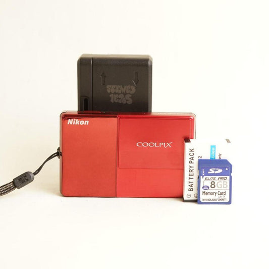 Nikon Coolpix S70 Digital Camera | 12.1MP | Tested & Working | Red