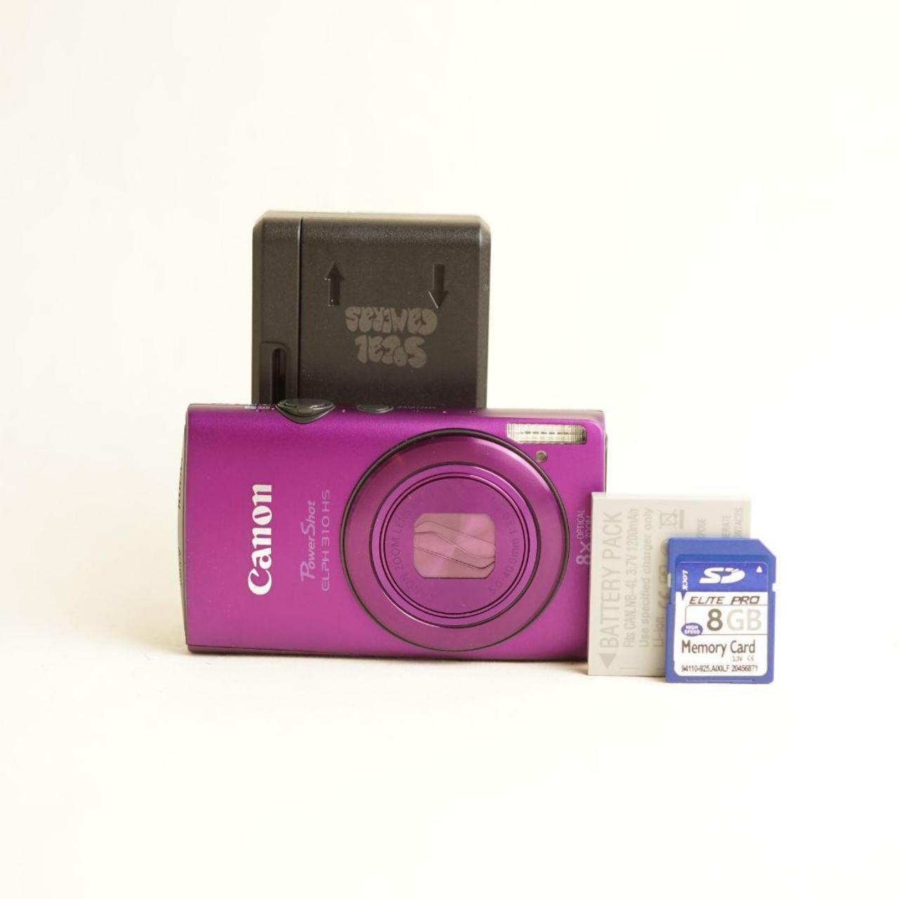 Canon PowerShot ELPH 310 HS Digital Camera | 12.1MP | Tested & Working | Purple