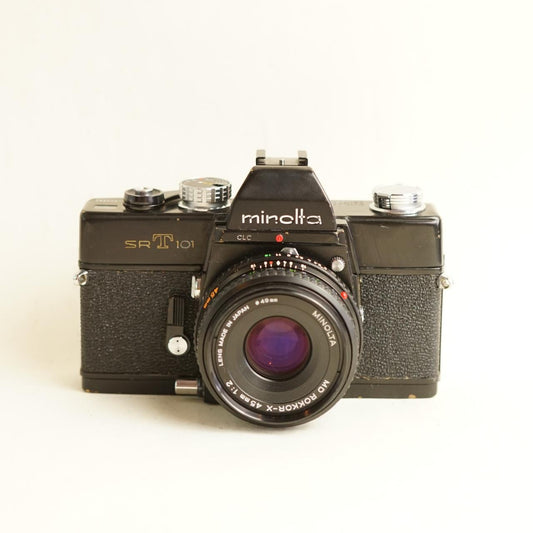 Minolta SRT101 Film Camera | 35mm SLR | Tested & Working | Black