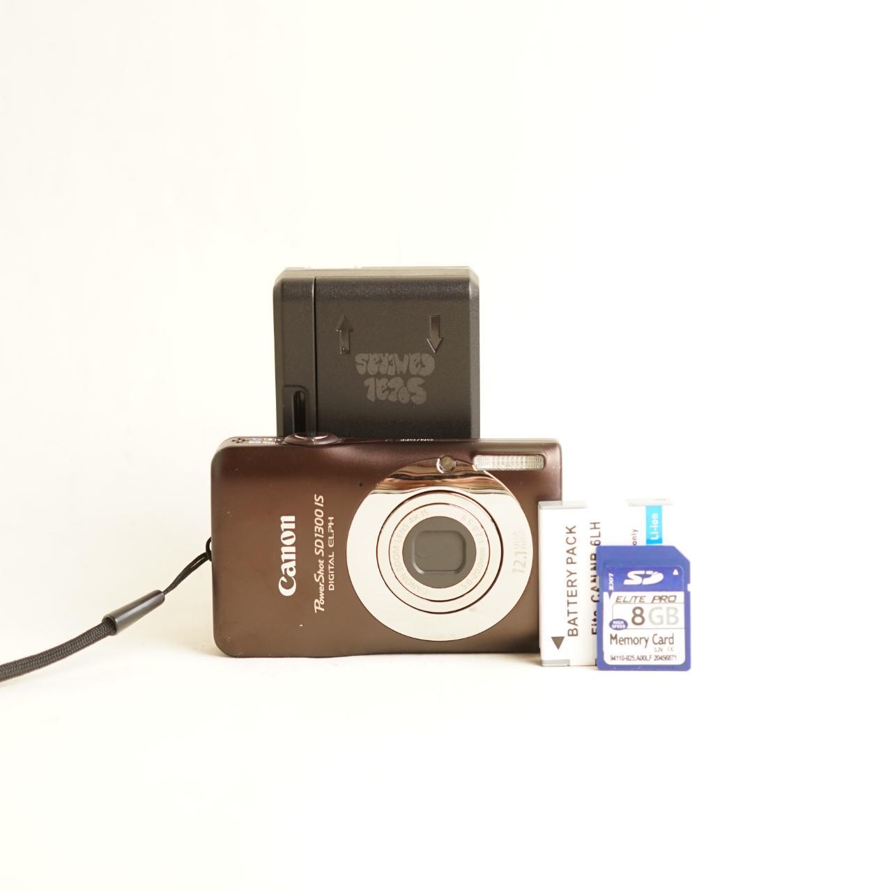 Canon PowerShot SD1300 IS Digital Camera | 12.1MP | Tested & Working | Brown