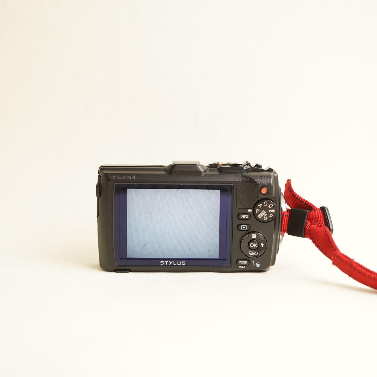 Olympus Stylus Tough TG-4 Digital Camera | 16.0MP | Tested & Working | Black & Red
