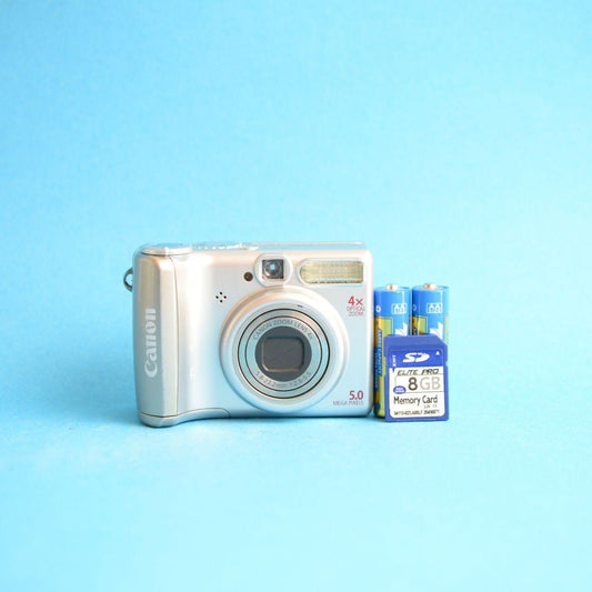 Canon PowerShot A530 Digital Camera | 5.0MP | Tested & Working | Silver