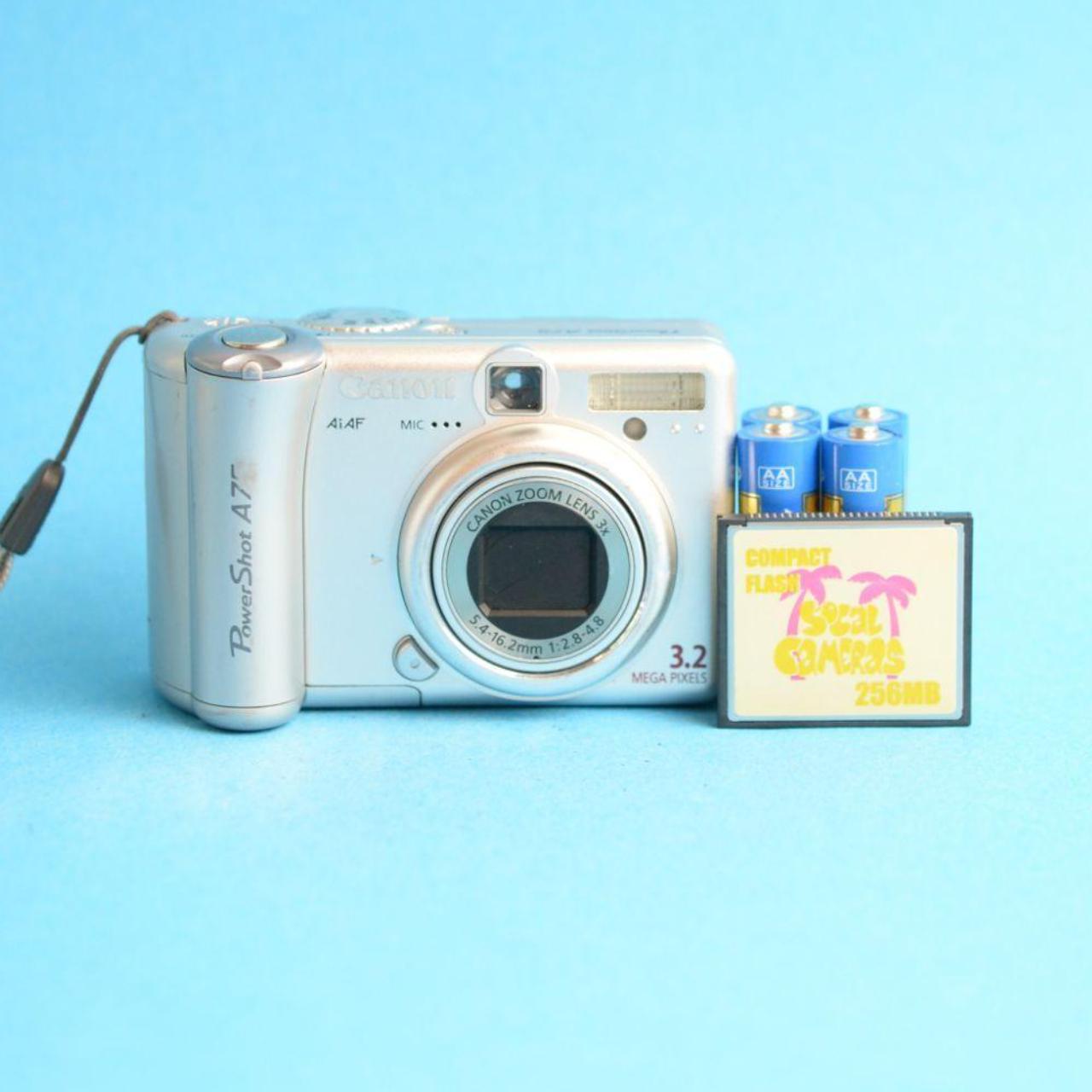 Canon PowerShot A75 Digital Camera | 3.2MP | Tested & Working | Silver