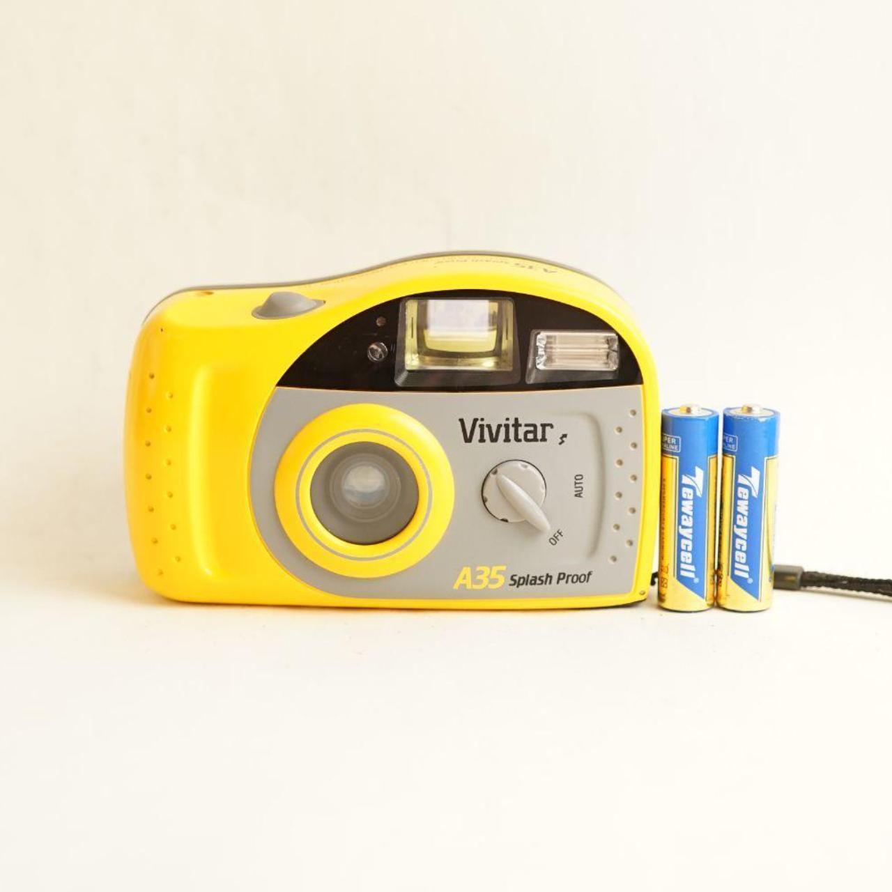 Vivitar A35 Splash Proof Film Camera | 35mm Point & Shoot | Tested & Working | Yellow