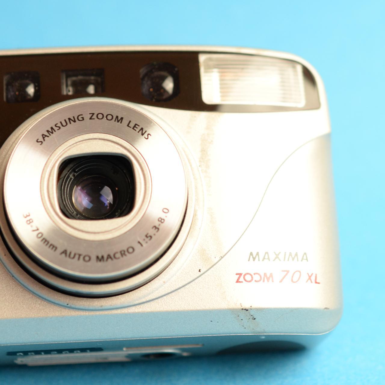 Samsung Maxima Zoom 70 XL Film Camera | 35mm Point & Shoot | Tested & Working | Gold