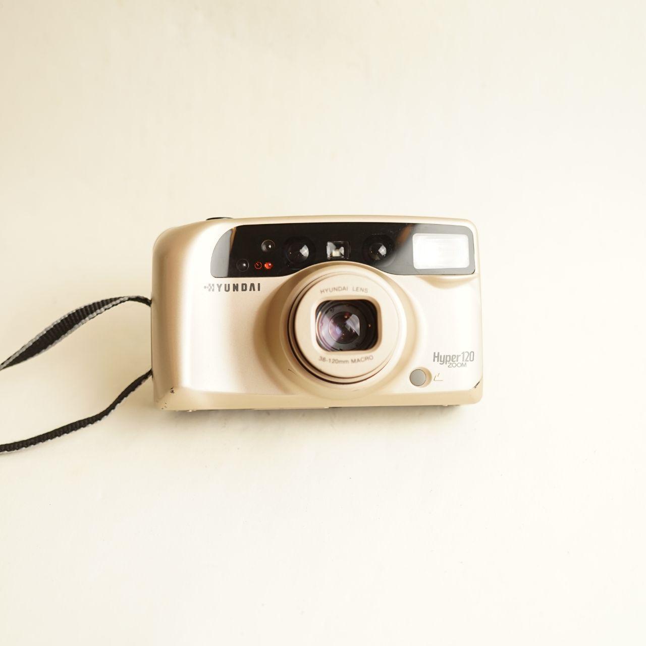 Hyundai Hyper 120 Zoom Film Camera | 35mm Point & Shoot | Tested & Working | Gold