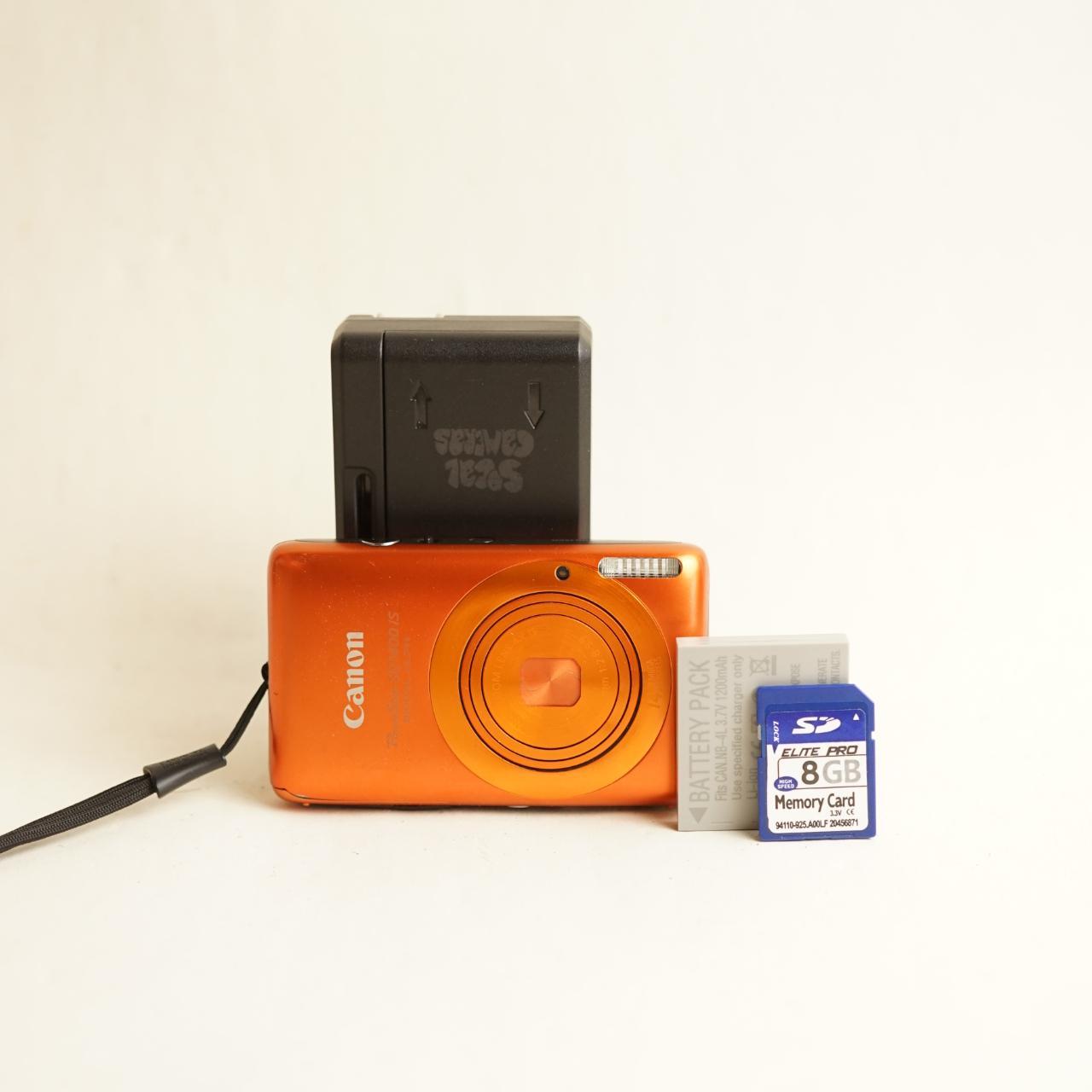 Canon PowerShot SD1400 IS Digital Camera | 14.1MP | Tested & Working | Orange