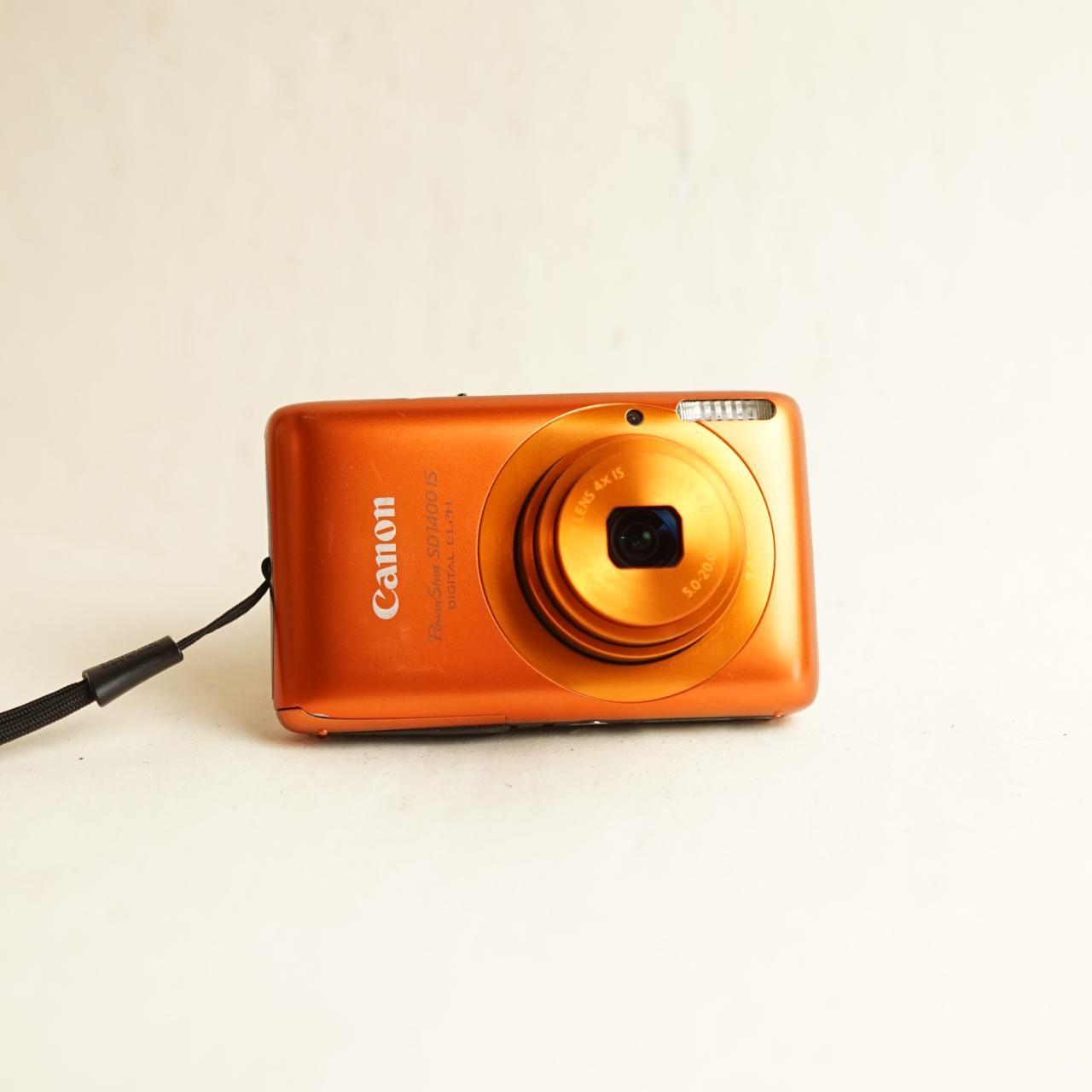 Canon PowerShot SD1400 IS Digital Camera | 14.1MP | Tested & Working | Orange