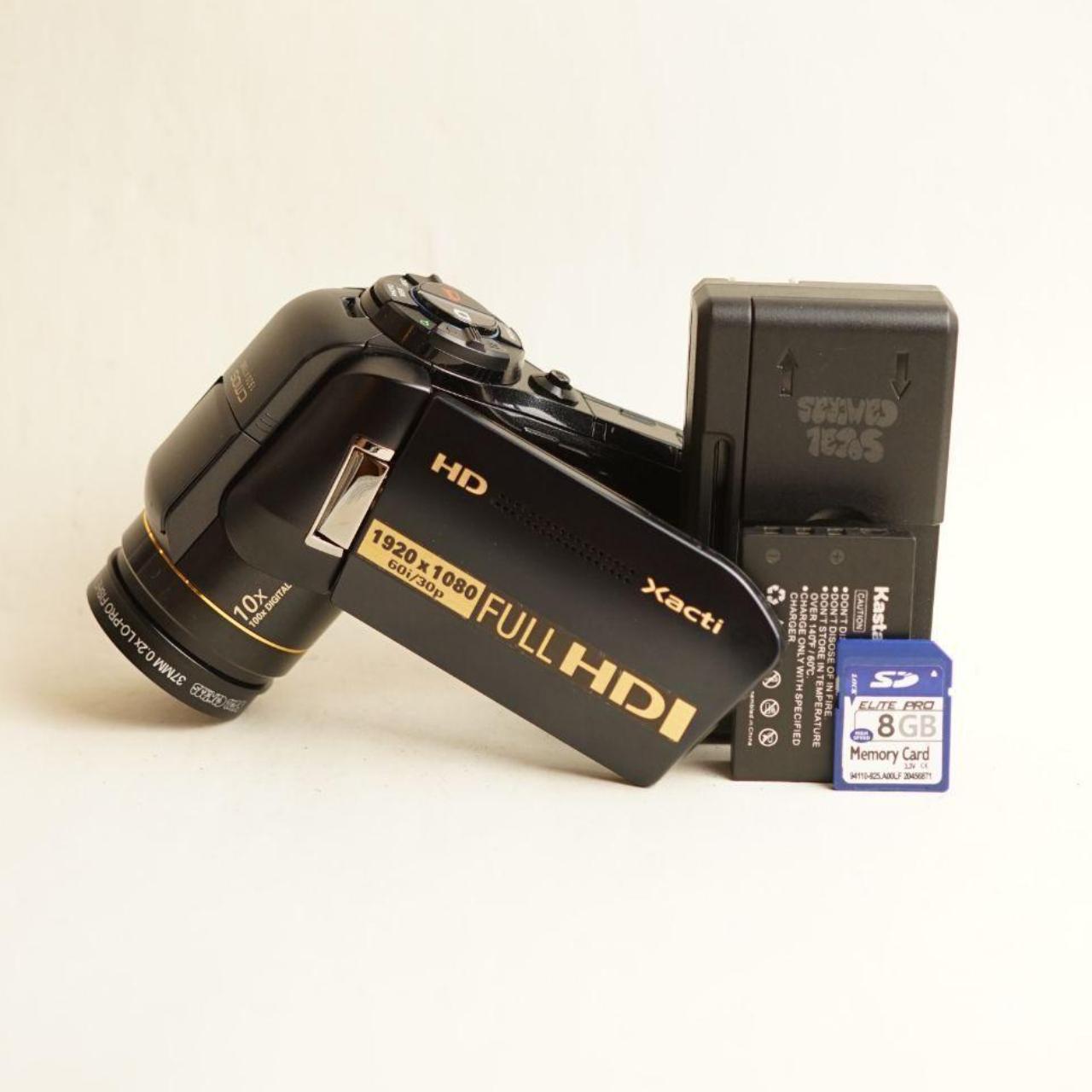 Sanyo VPC-HD1010 w/ 0.2x 37mm Fisheye Lens | Digital Camcorder | Tested & Working | Black