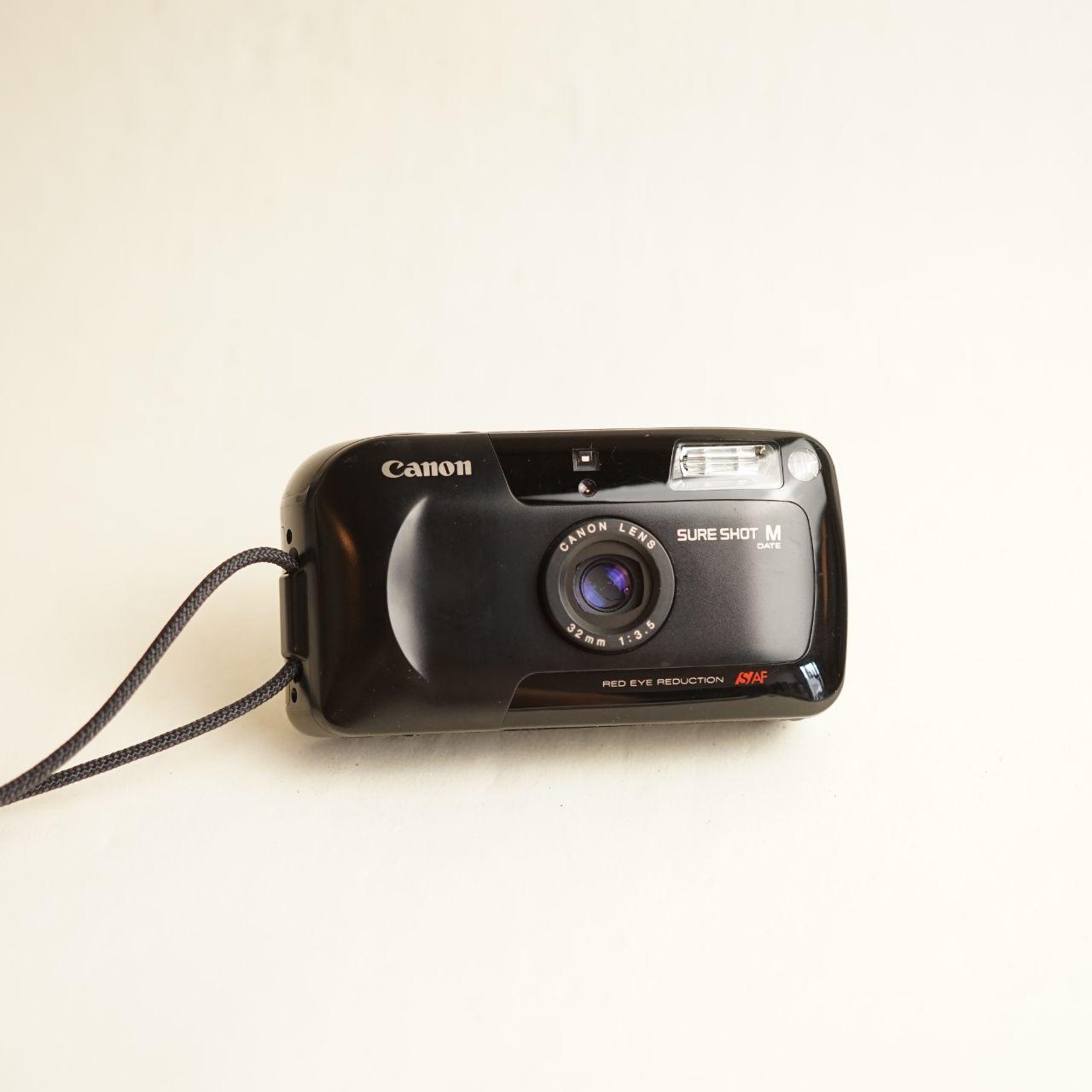 Canon Sure Shot M Film Camera | 35mm Point & Shoot | Tested & Working | Black