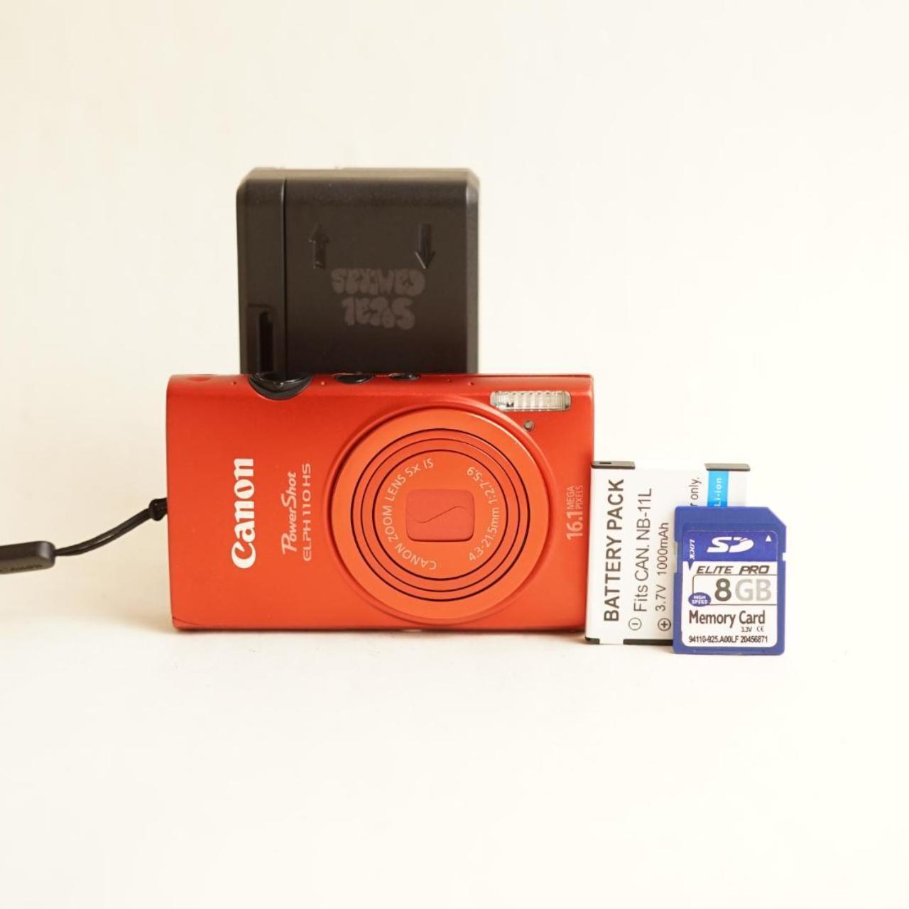 Canon PowerShot ELPH 110 HS Digital Camera | 16.1MP | Tested & Working | Red
