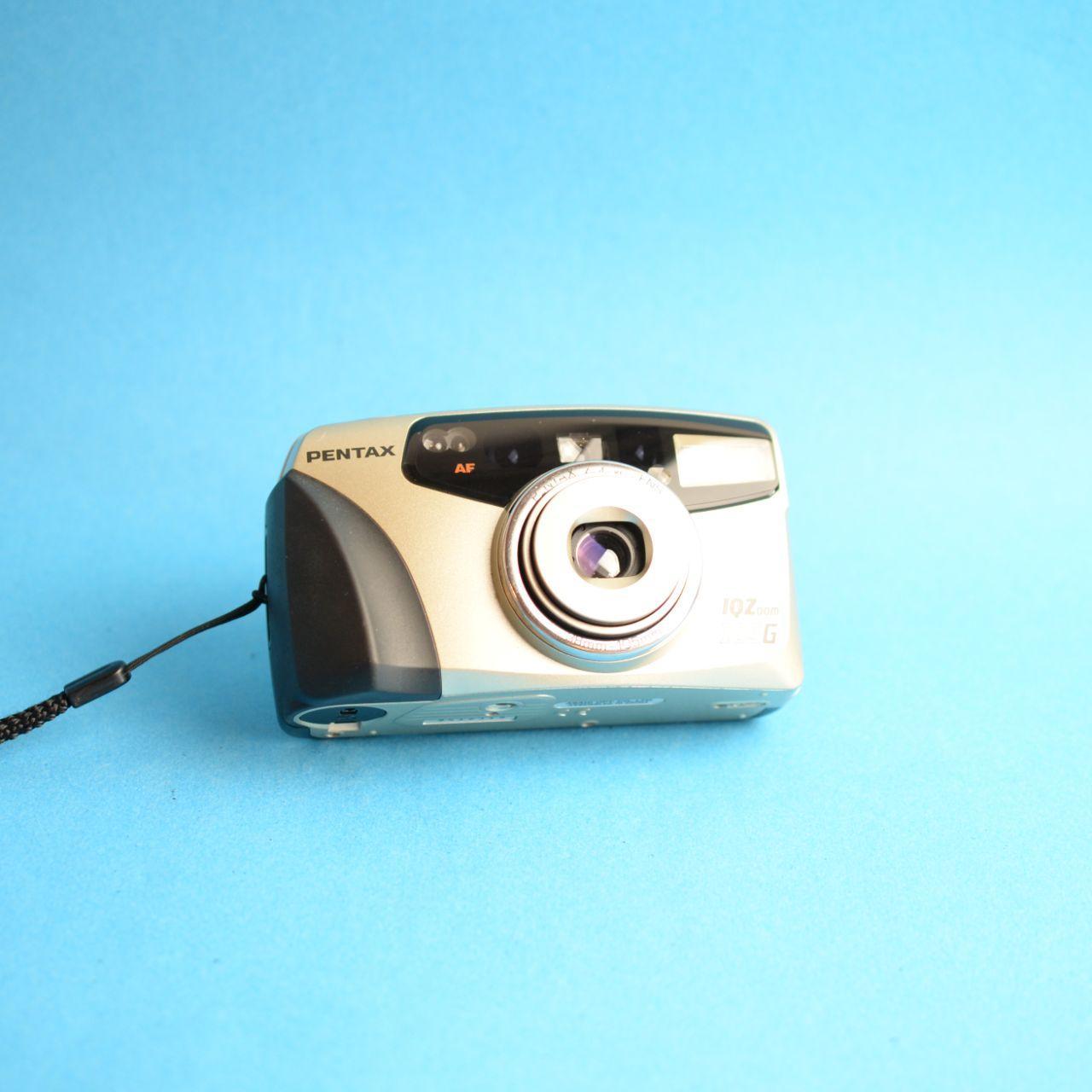 Pentax IQZoom 105G Film Camera | 35mm Point & Shoot | Tested & Working | Gold