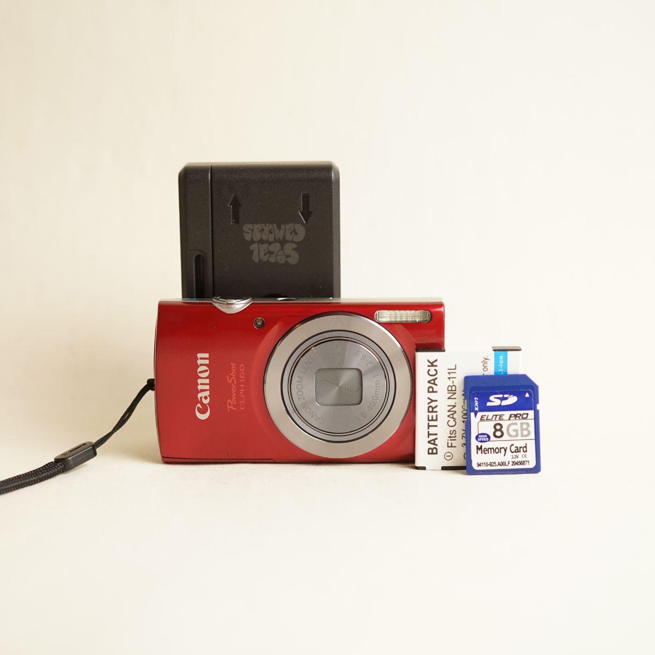 Canon PowerShot ELPH 160 Digital Camera | 20.0MP | Tested & Working | Red