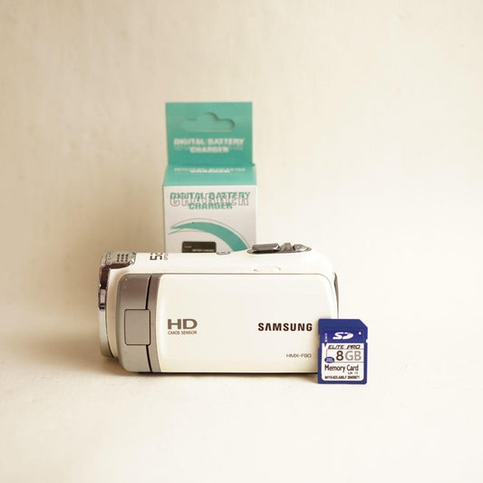 Samsung HMX-F90 Digital Camcorder | HD Video | Tested & Working | Off-White