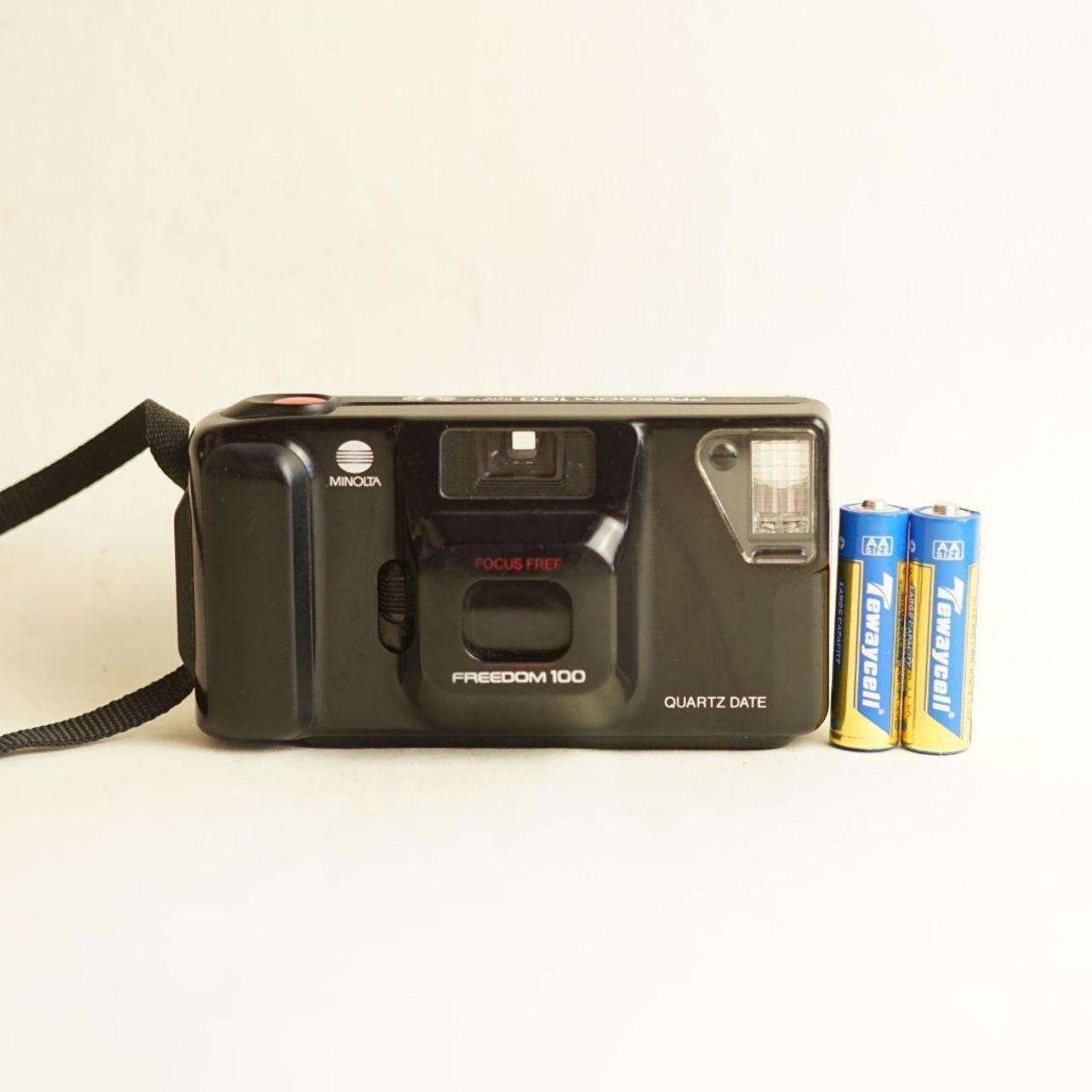 Minolta Freedom 100 Film Camera | 35mm Point & Shoot | Tested & Working | Black
