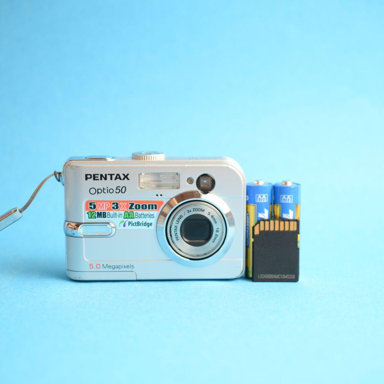 Pentax Optio 50 Digital Camera | 5MP | Tested & Working | Silver