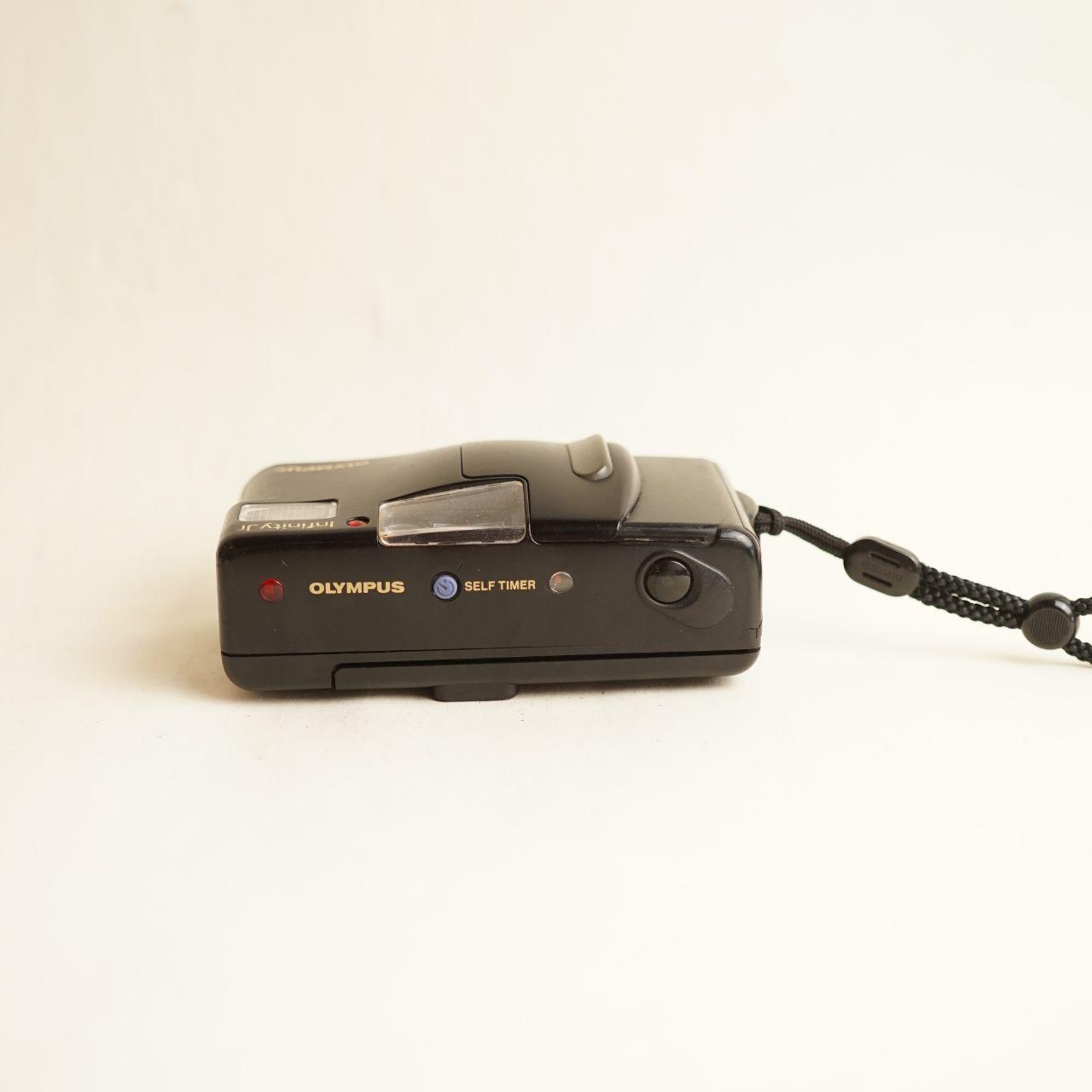 Olympus Infinity Jr Film Camera | 35mm Point & Shoot | Tested & Working | Black