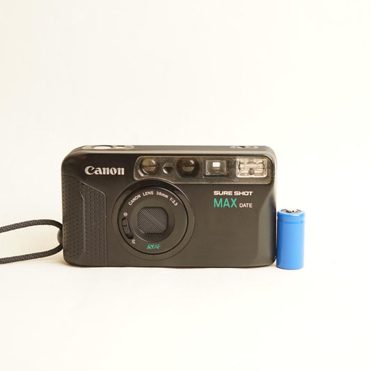 Canon Sure Shot Max Date Film Camera | 35mm Point & Shoot | Tested & Working | Black