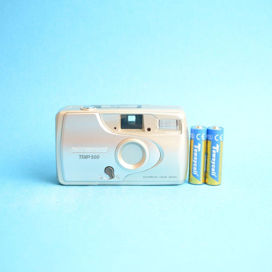 Olympus Trip 500 Film Camera | 35mm Point & Shoot | Tested & Working | Silver