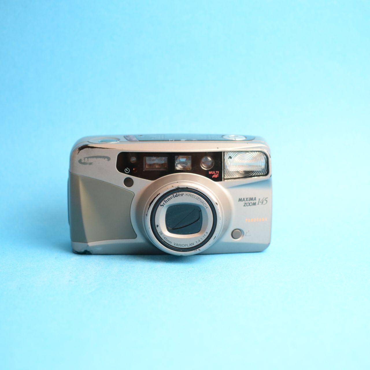 Samsung Maxima Zoom 145 Film Camera | 35mm Point & Shoot | Tested & Working | Grey