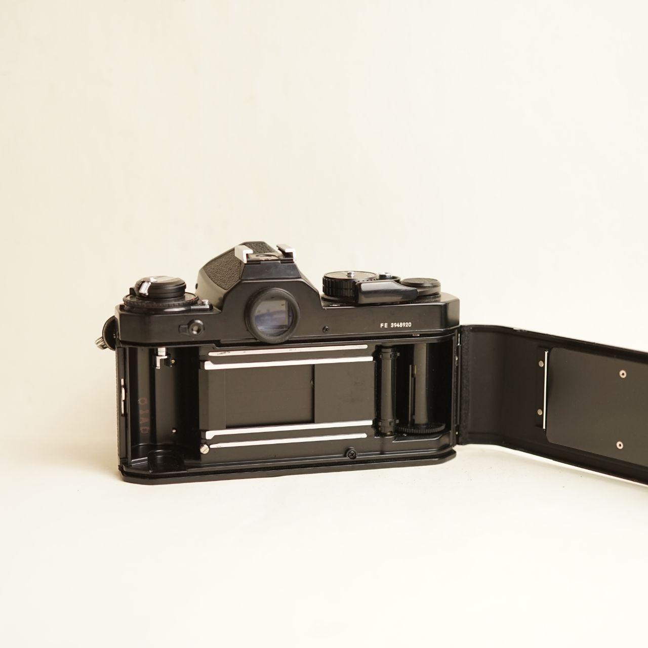 Nikon FE Film Camera + Nikon Series E 50mm f/1.8 Lens | 35mm SLR | Tested & Working | Silver & Black