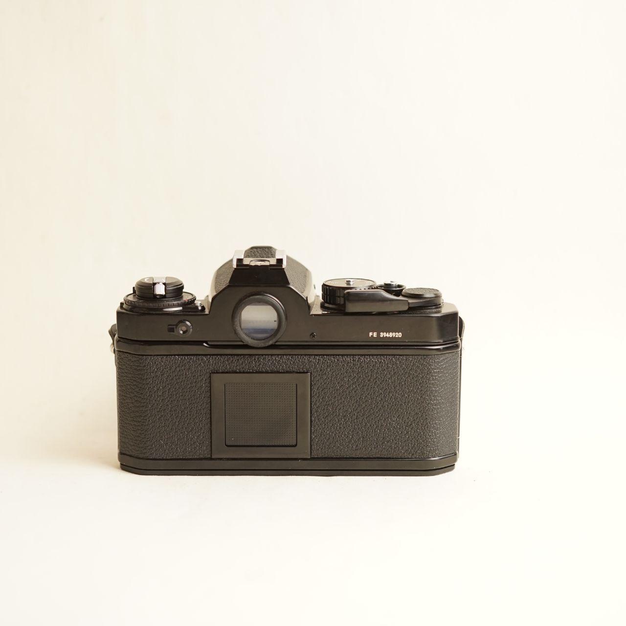 Nikon FE Film Camera + Nikon Series E 50mm f/1.8 Lens | 35mm SLR | Tested & Working | Silver & Black