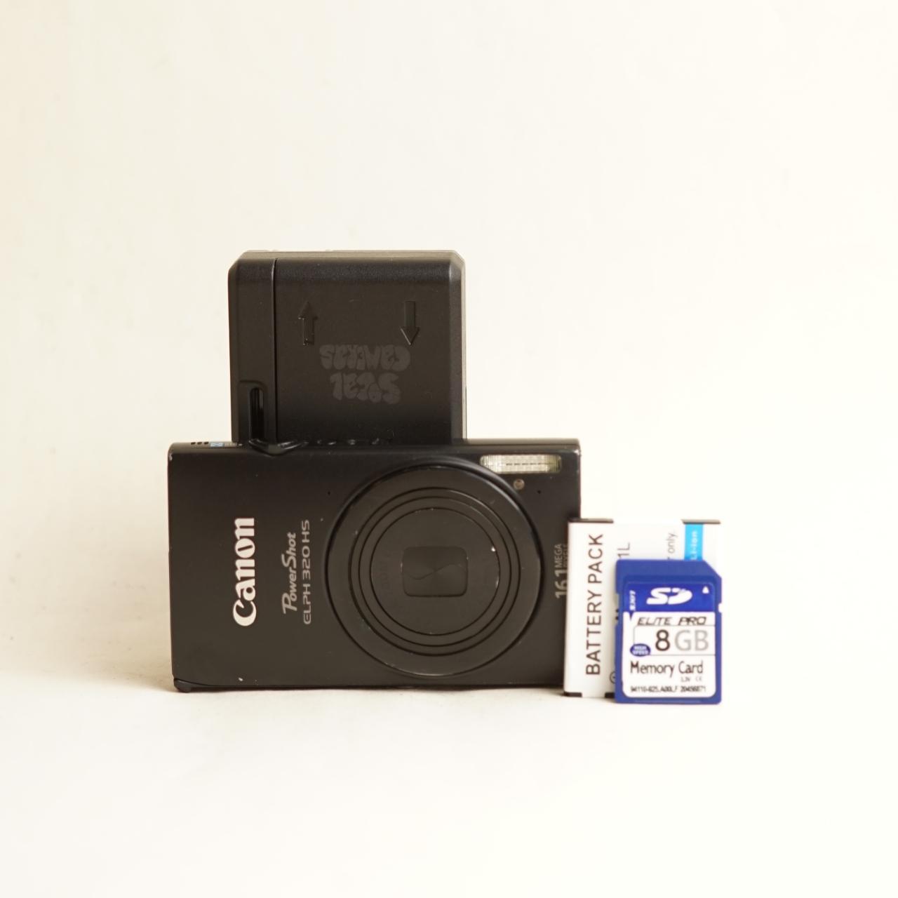 Canon PowerShot ELPH 320 HS Digital Camera | 16.1MP | Tested & Working | Black
